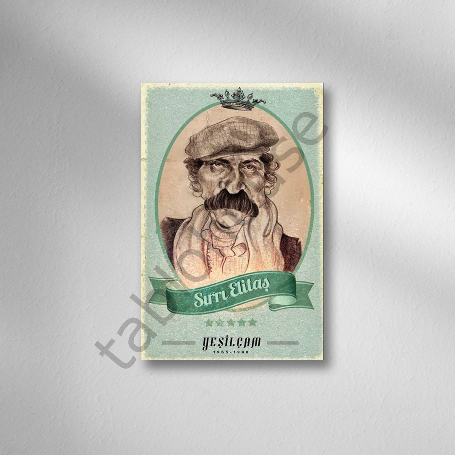 Yeşilçam Sırrı Elitaş Retro Ahşap Poster