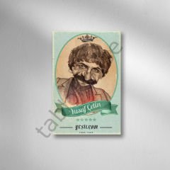 Yeşilçam Yusuf Çetin Retro Ahşap Poster