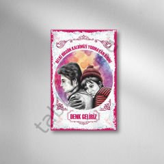 Belki Birgün Kalbimizi Yormayan Birine Denk Geliriz Retro Ahşap Poster