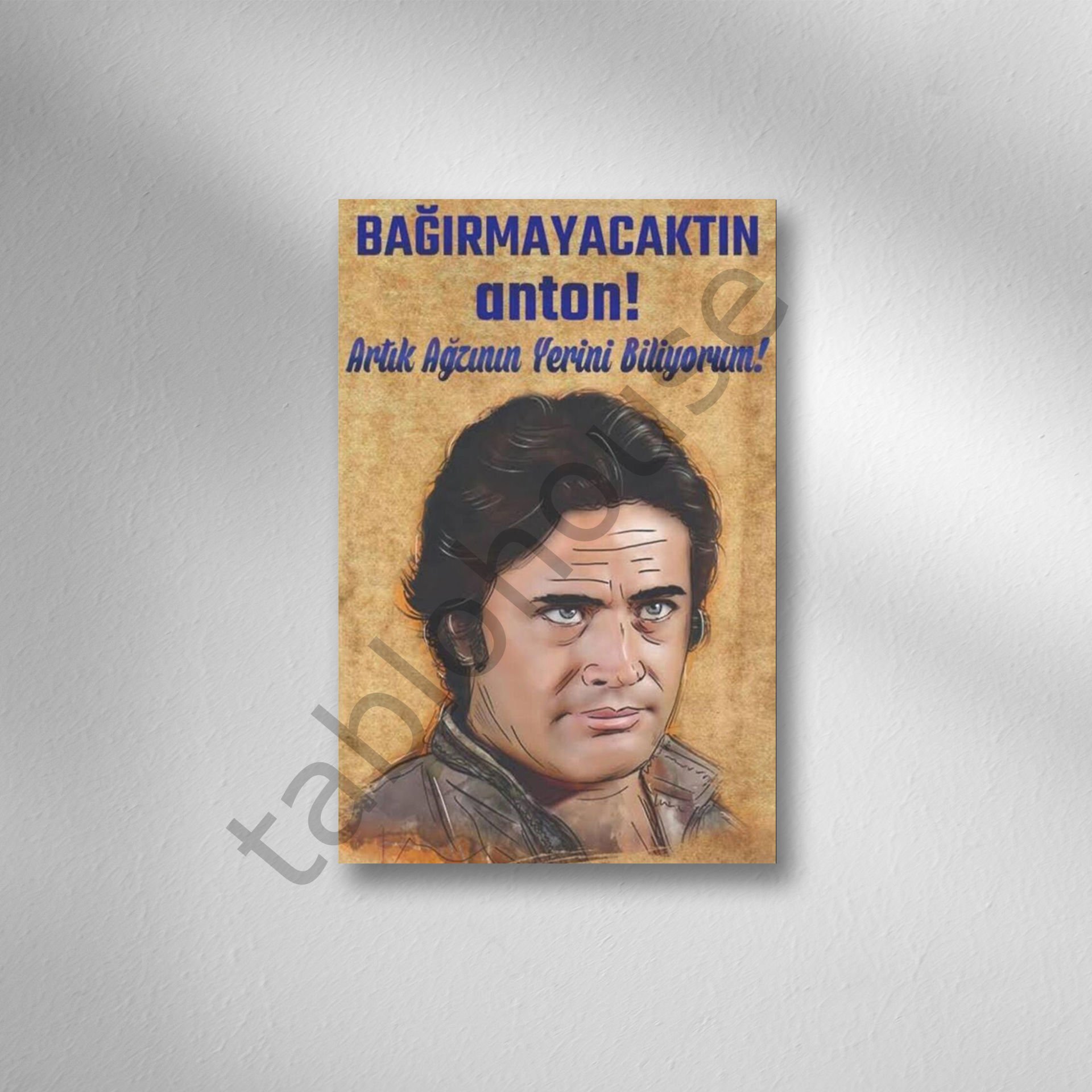 Yeşilçam Cüneyt Arkın Retro Ahşap Poster