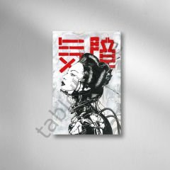Robot Kadın Retro Ahşap Poster
