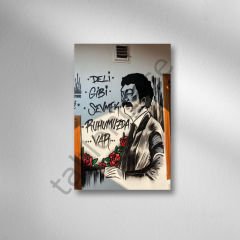 Müslüm Gürses Retro Ahşap Poster