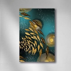 Gold Balıklar Soyut Motifler Tablo