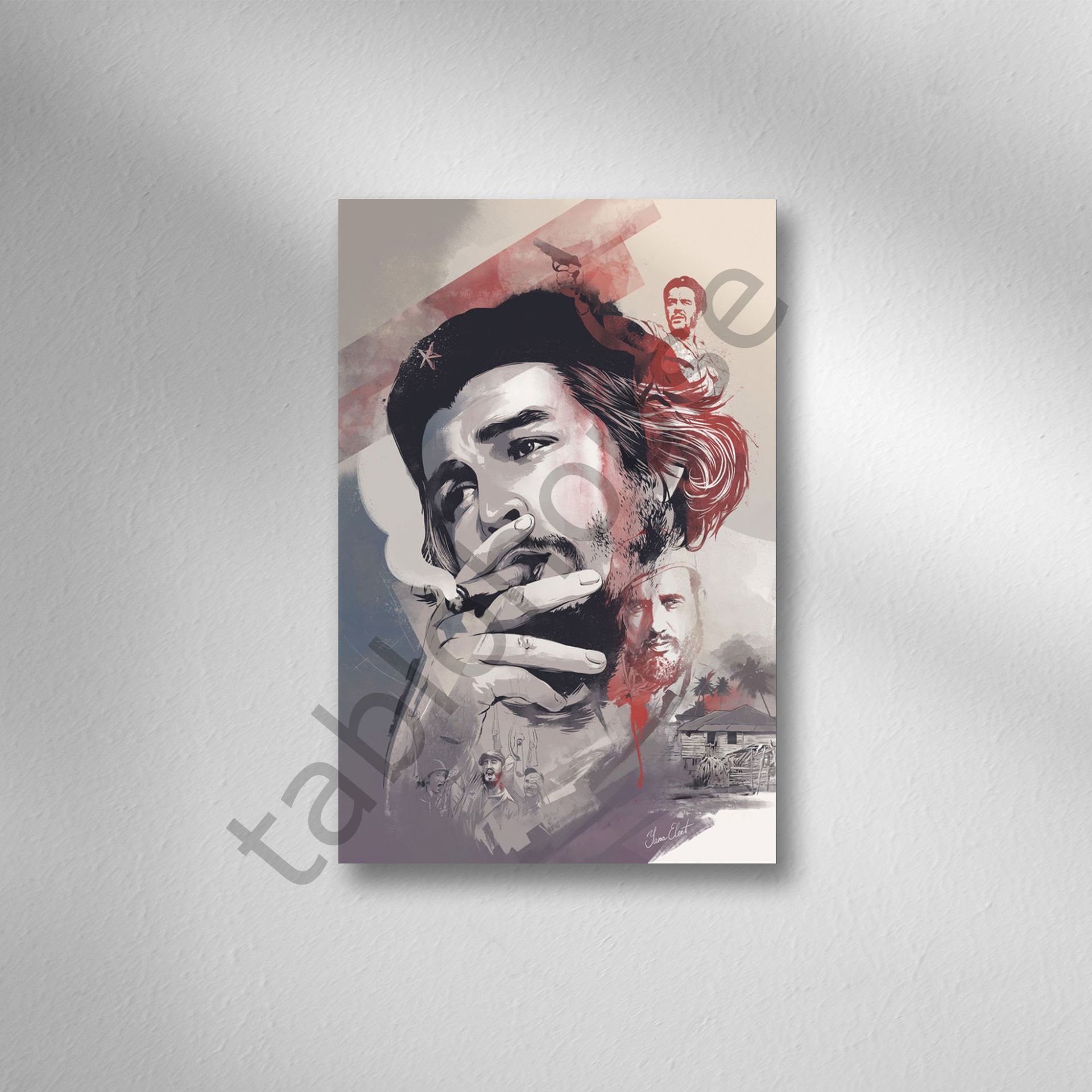 Che Guavera Retro Ahşap Poster