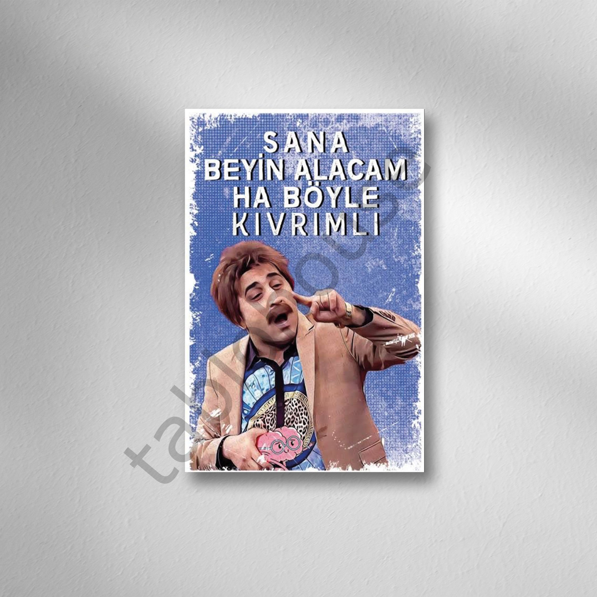 Güldür Güldür ''Bilal'' Retro Ahşap Poster