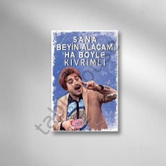 Güldür Güldür ''Bilal'' Retro Ahşap Poster
