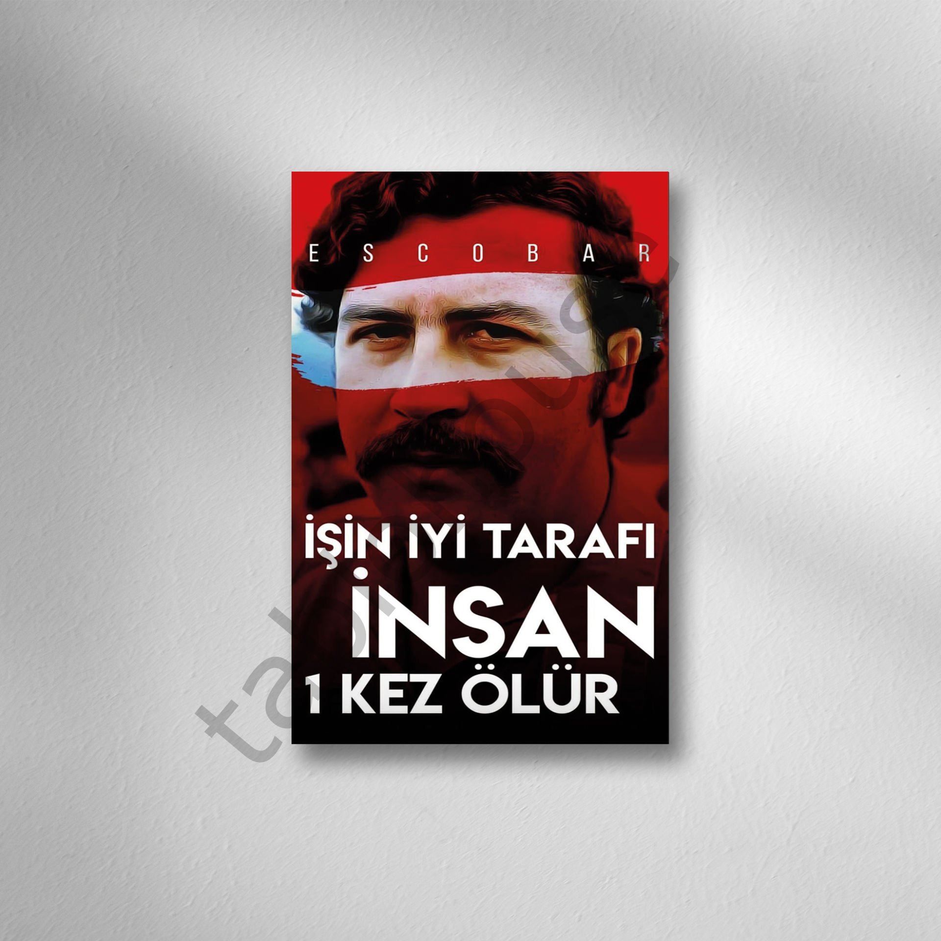 Pablo Escobar Retro Ahşap Poster