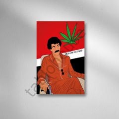 Mizahi Retro Ahşap Poster