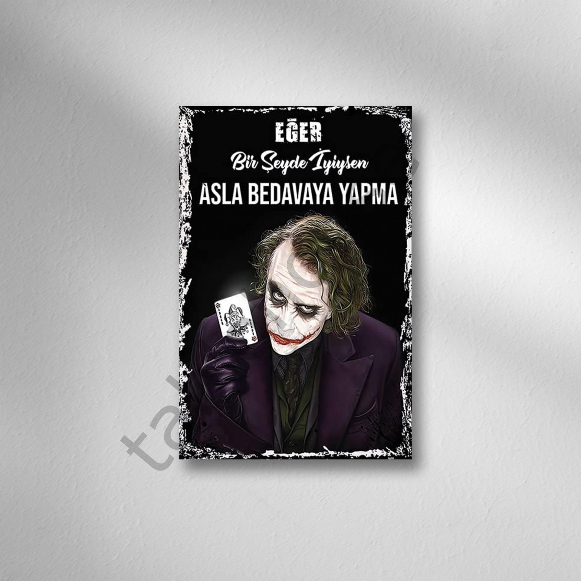 Joker Retro Ahşap Poster