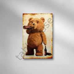 Ted Retro Ahşap Poster