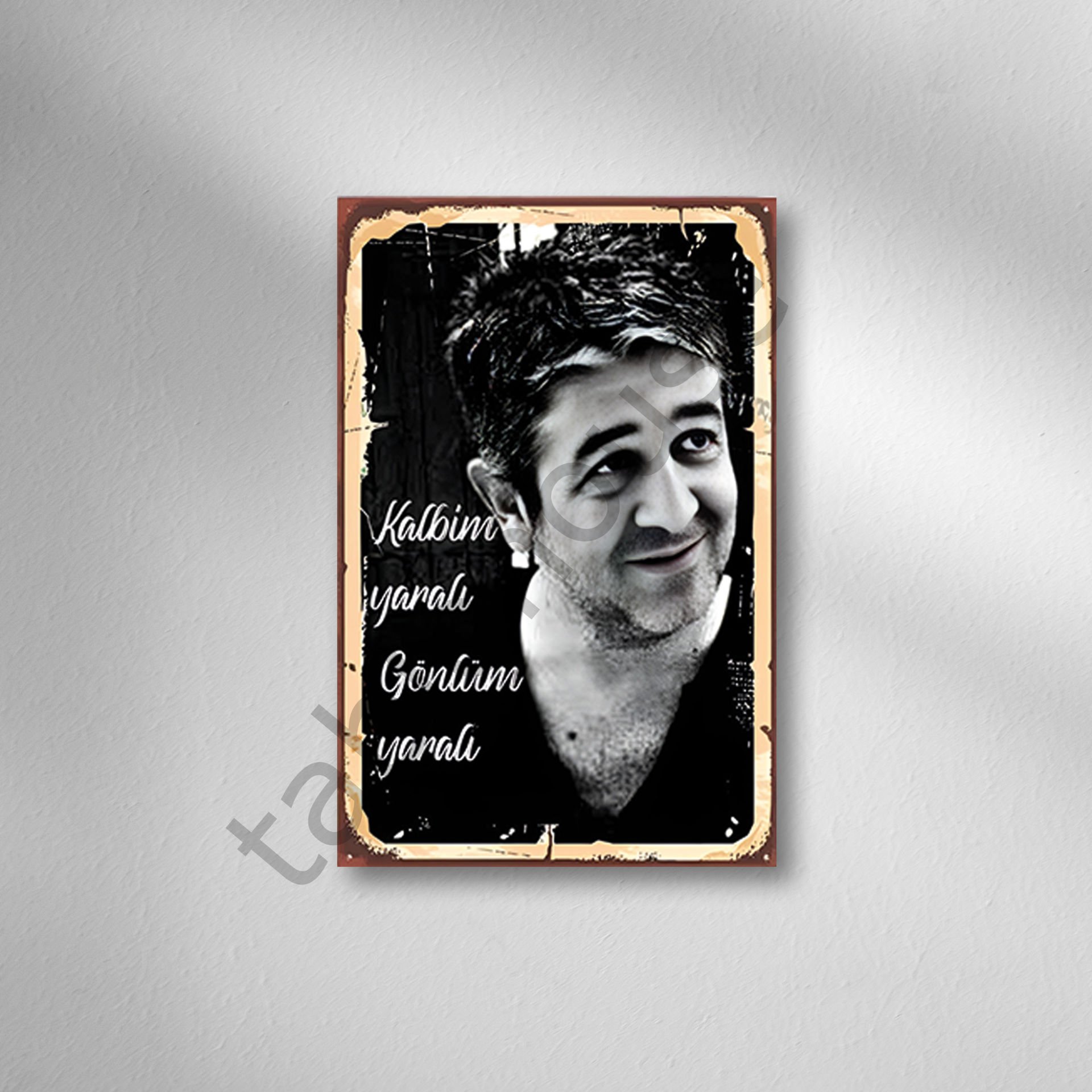 Murat Göğebakan Retro Ahşap Poster