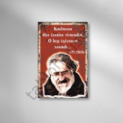 Can Yücel Retro Ahşap Poster