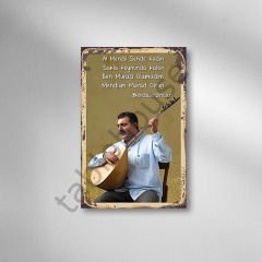Erdal Erzincan Retro Ahşap Poster