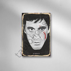 Scarface Retro Ahşap Poster