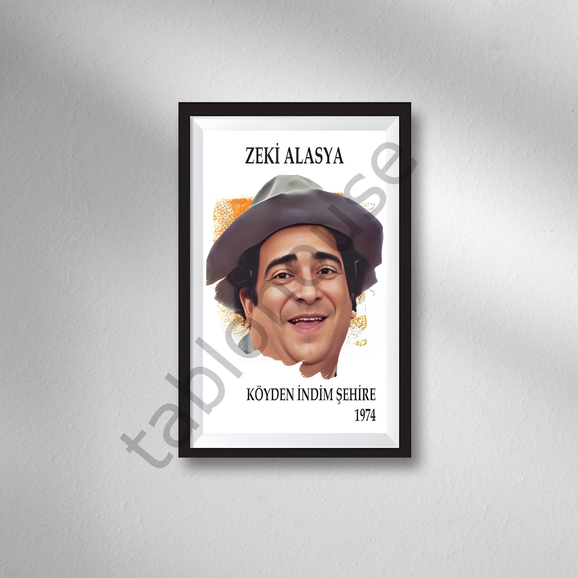 Zeki Alasya Retro Ahşap Poster