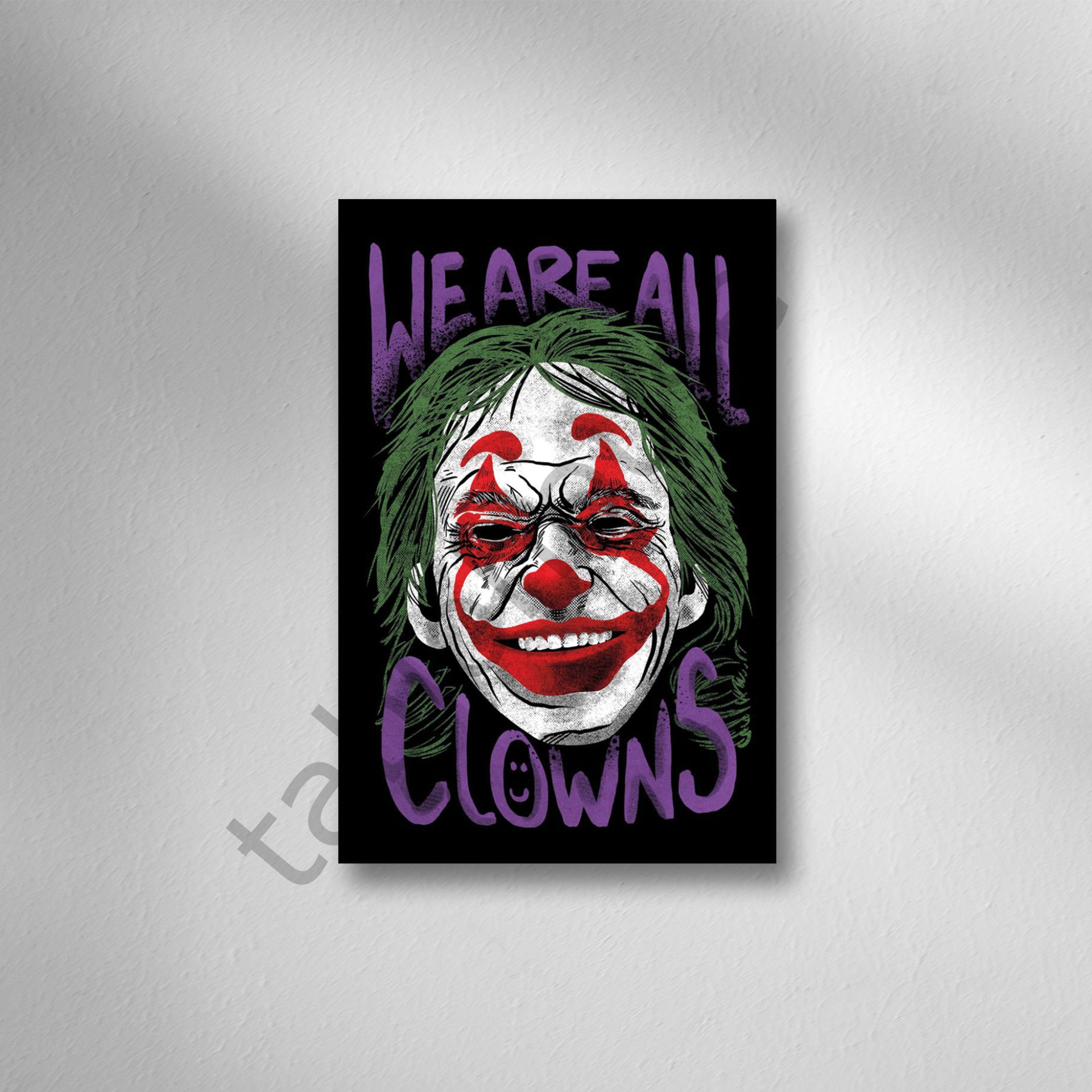 Joker Retro Ahşap Poster