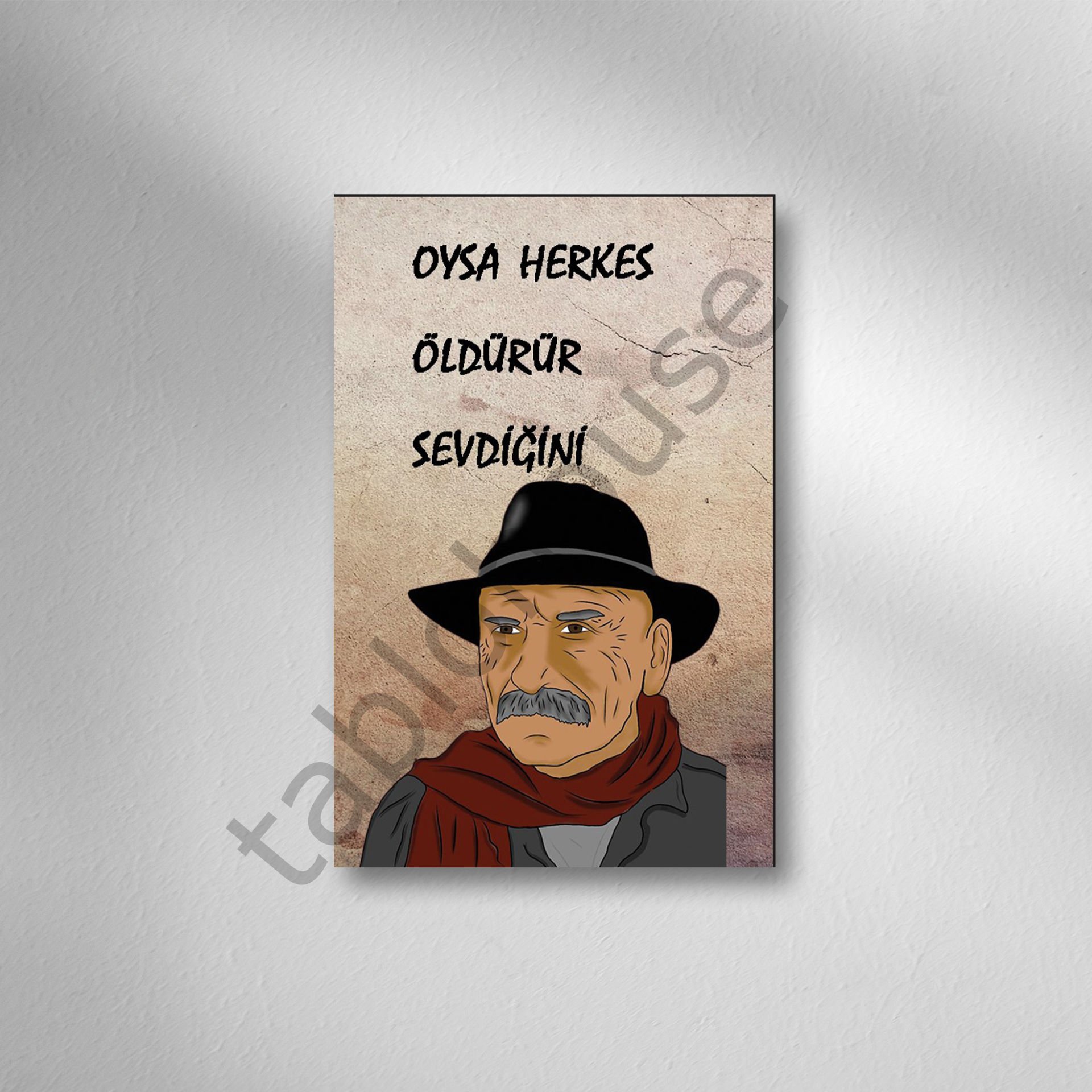 Ramiz Karaeski Retro Ahşap Poster