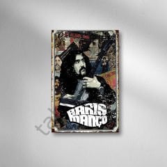 Barış Manço Retro Ahşap Poster