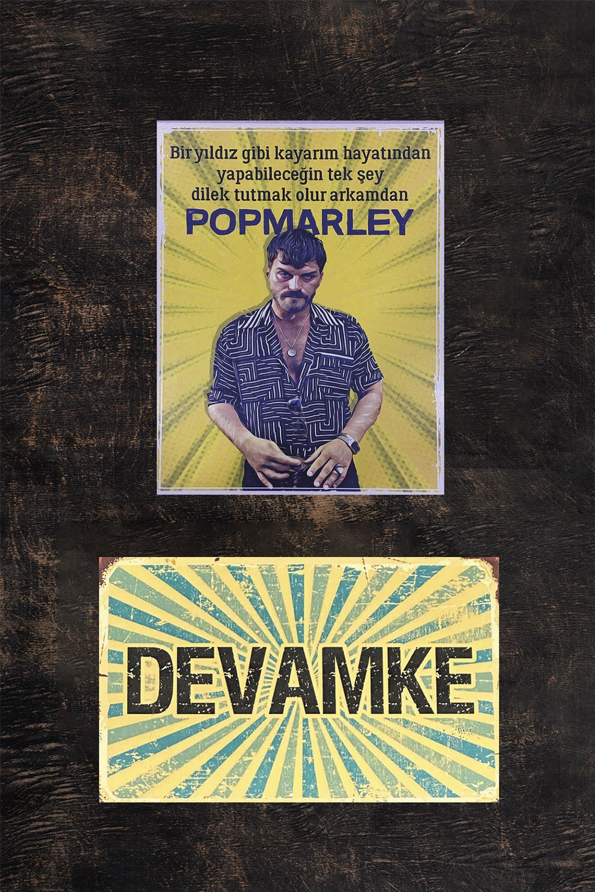 Retro Ahşap Poster