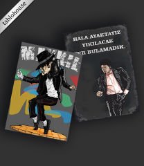 Michael Jackson Retro Ahşap Poster