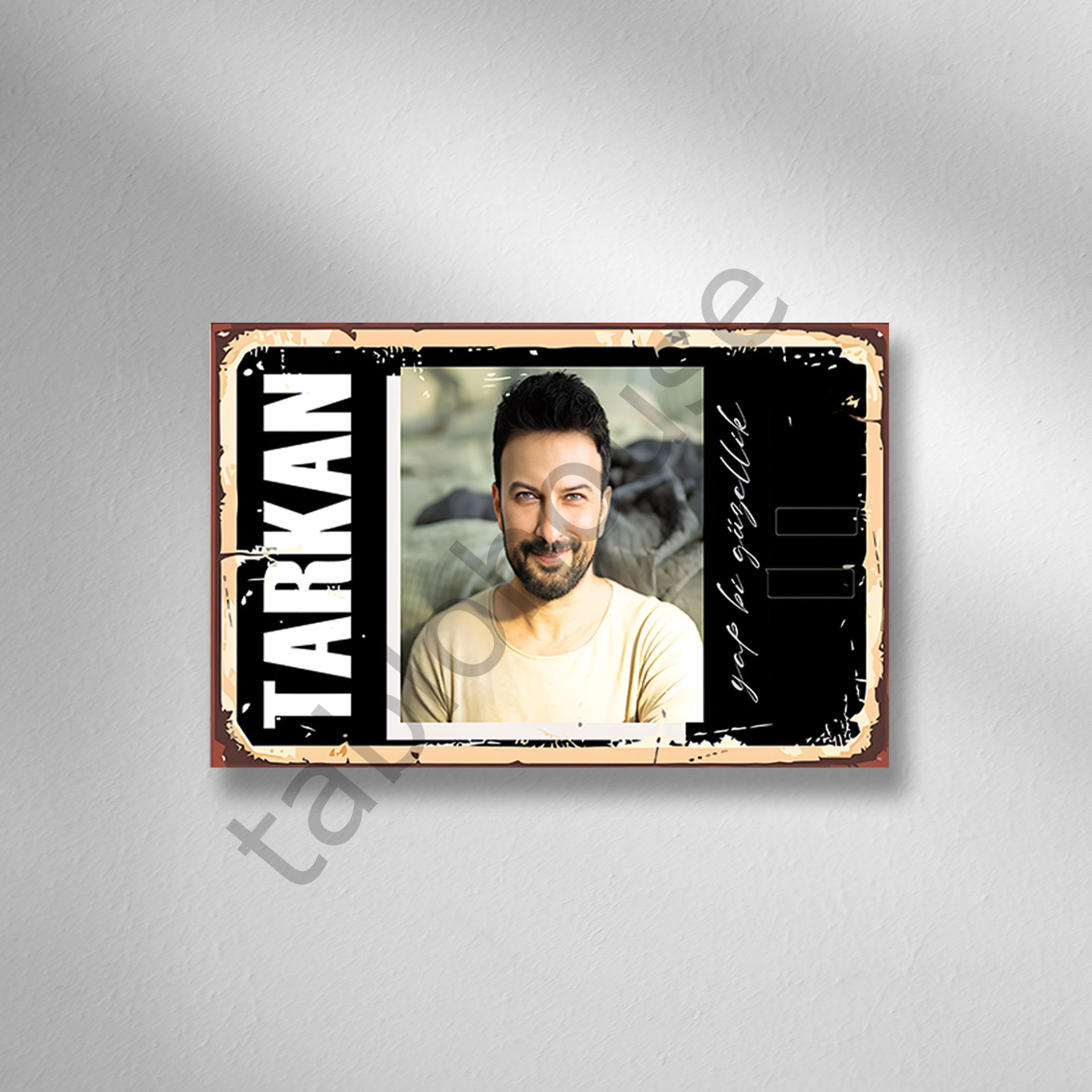 Tarkan Retro Ahşap Poster