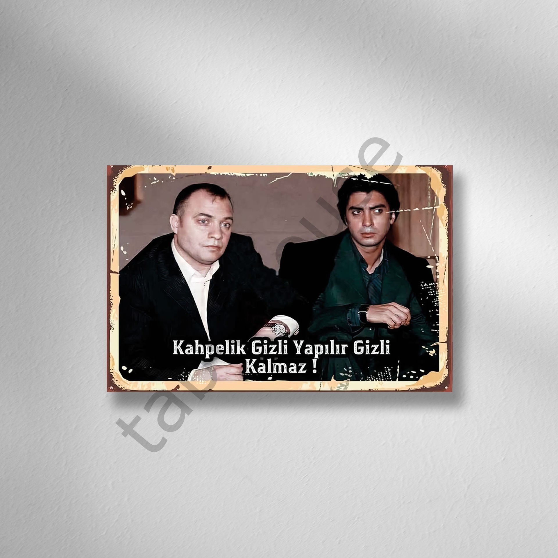 Polat Alemdar ve Çakır Retro Ahşap Poster