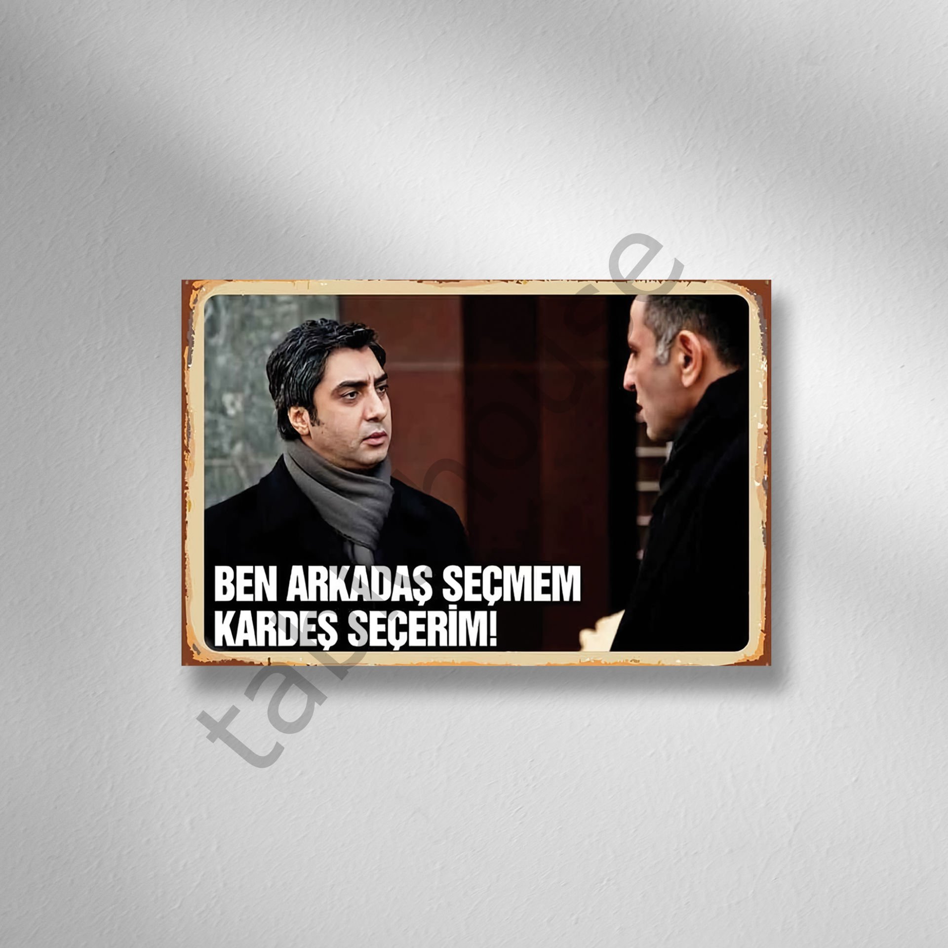Polat Alemdar ve Memati Retro Ahşap Poster