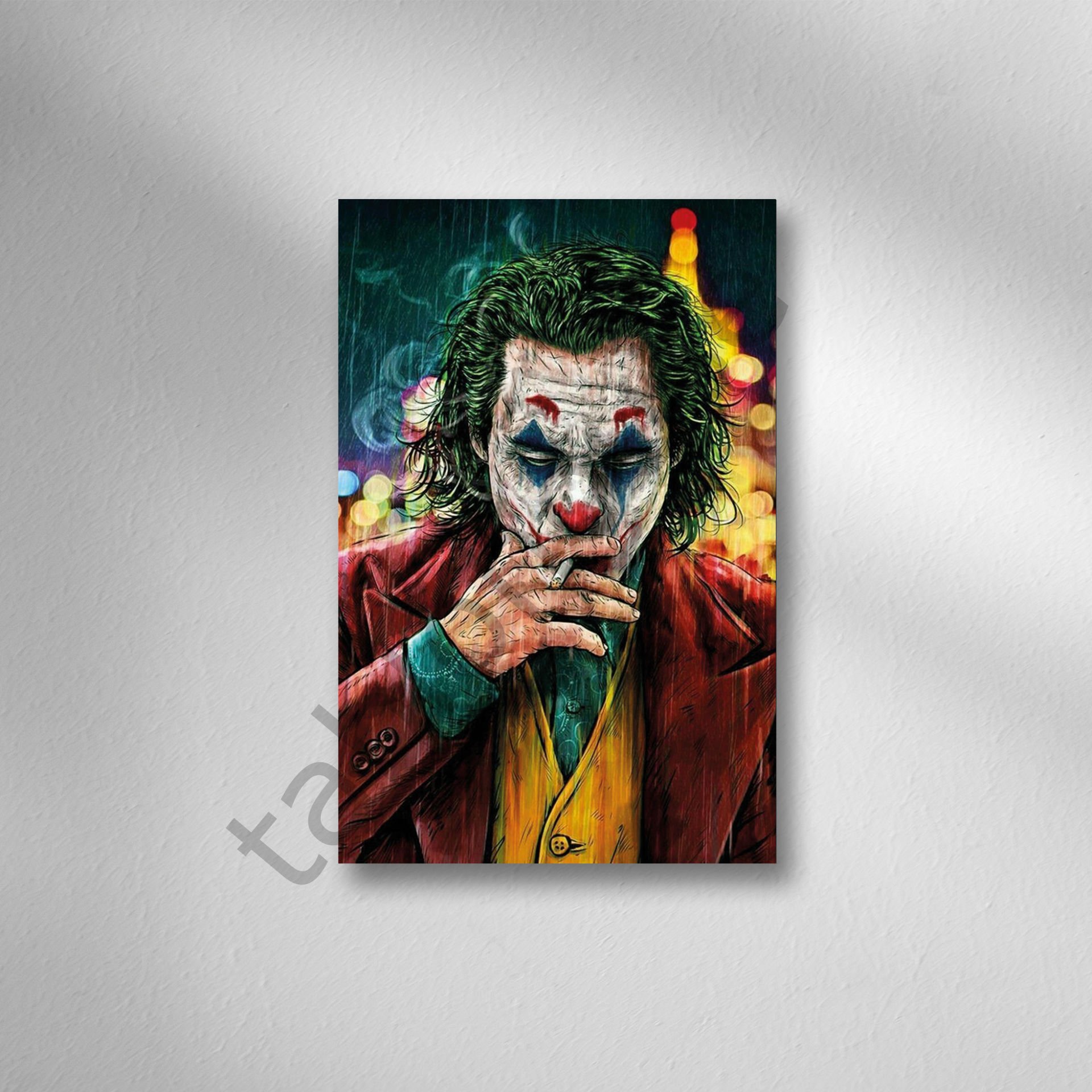 Joker Retro Ahşap Poster