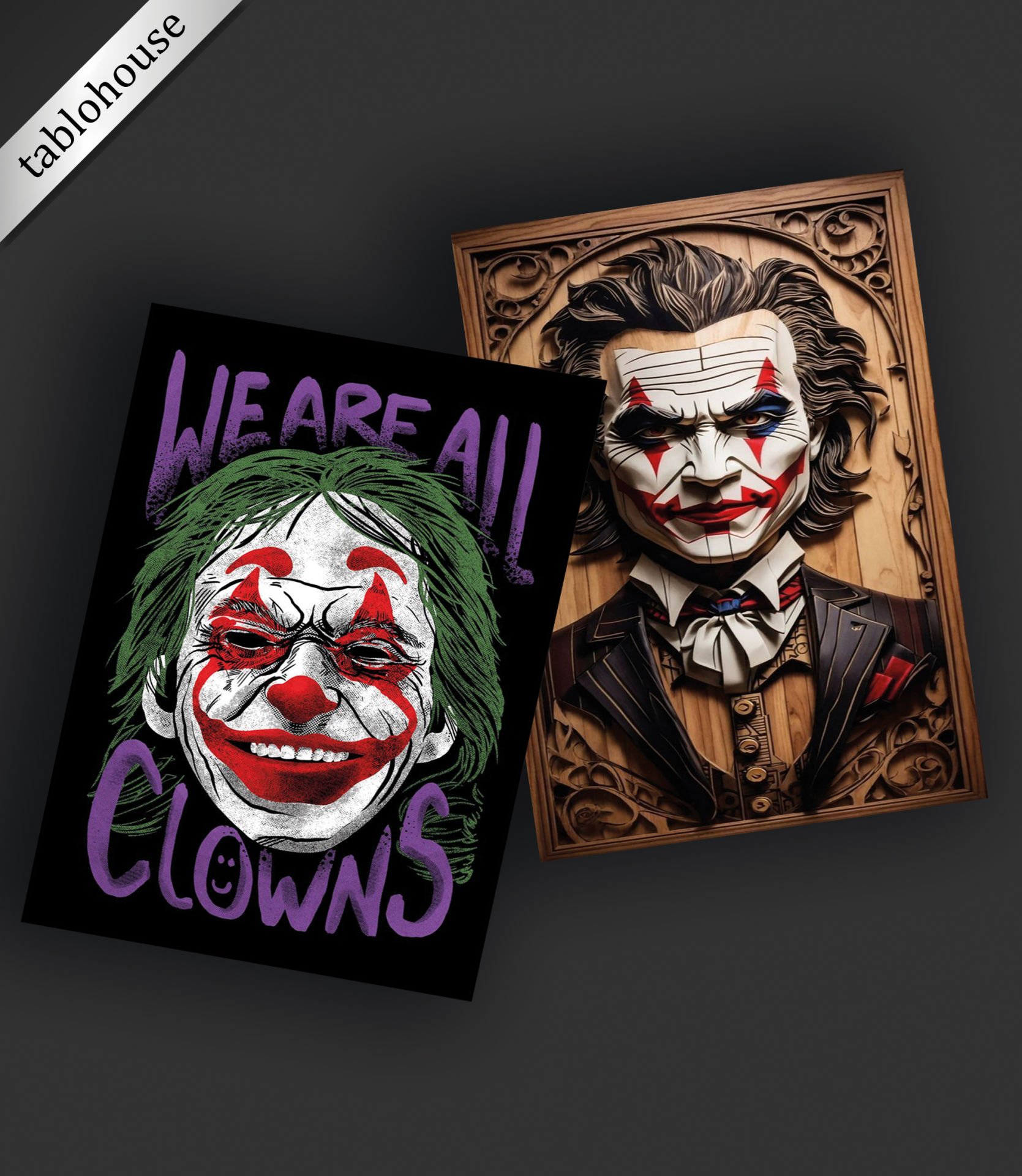 Joker Retro Ahşap Poster
