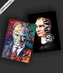 Atatürk Retro Ahşap Poster