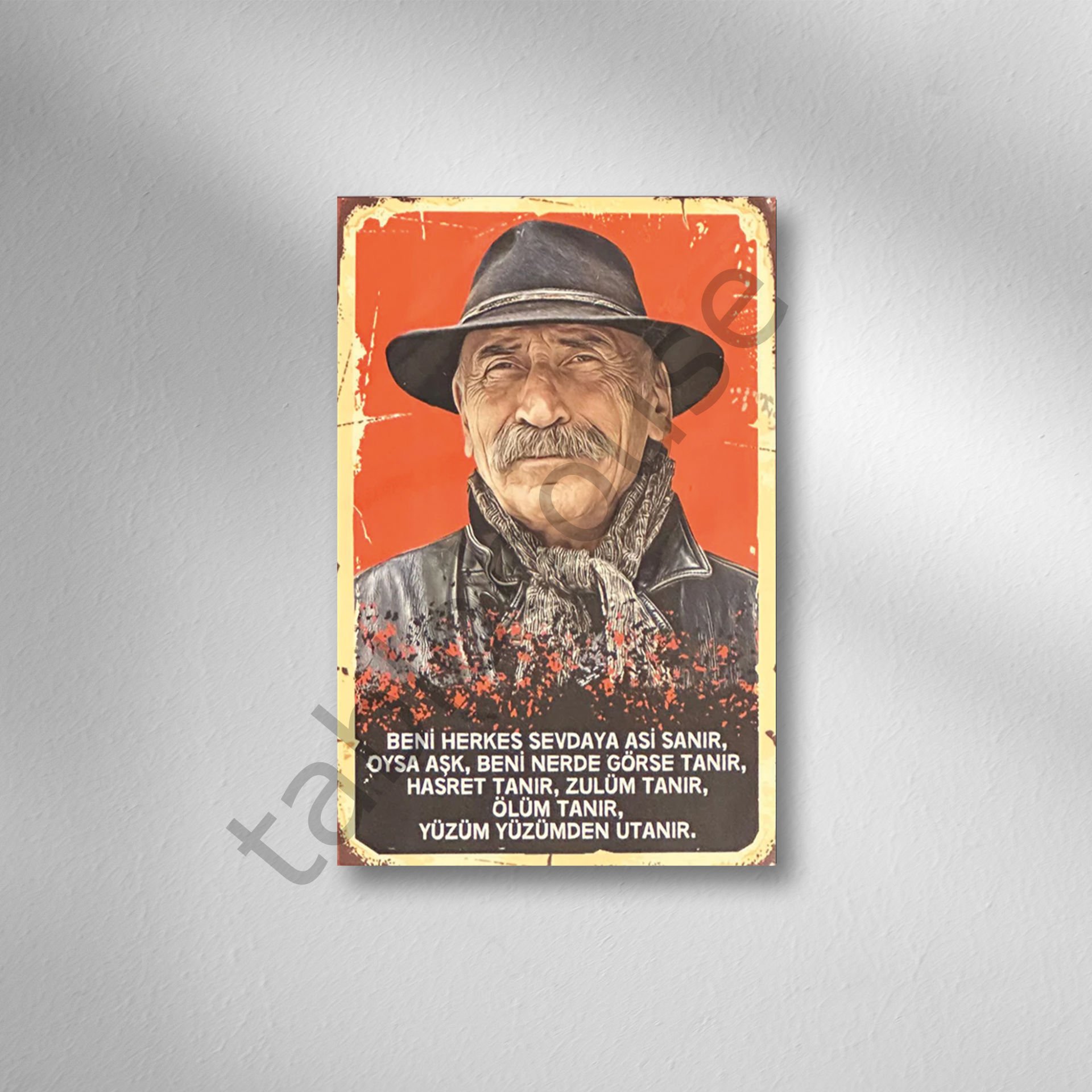 Ramiz Karaeski Retro Ahşap Poster