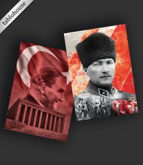 Atatürk Retro Ahşap Poster