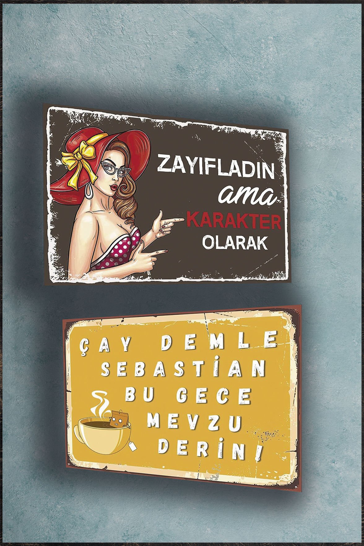 Retro Ahşap Poster