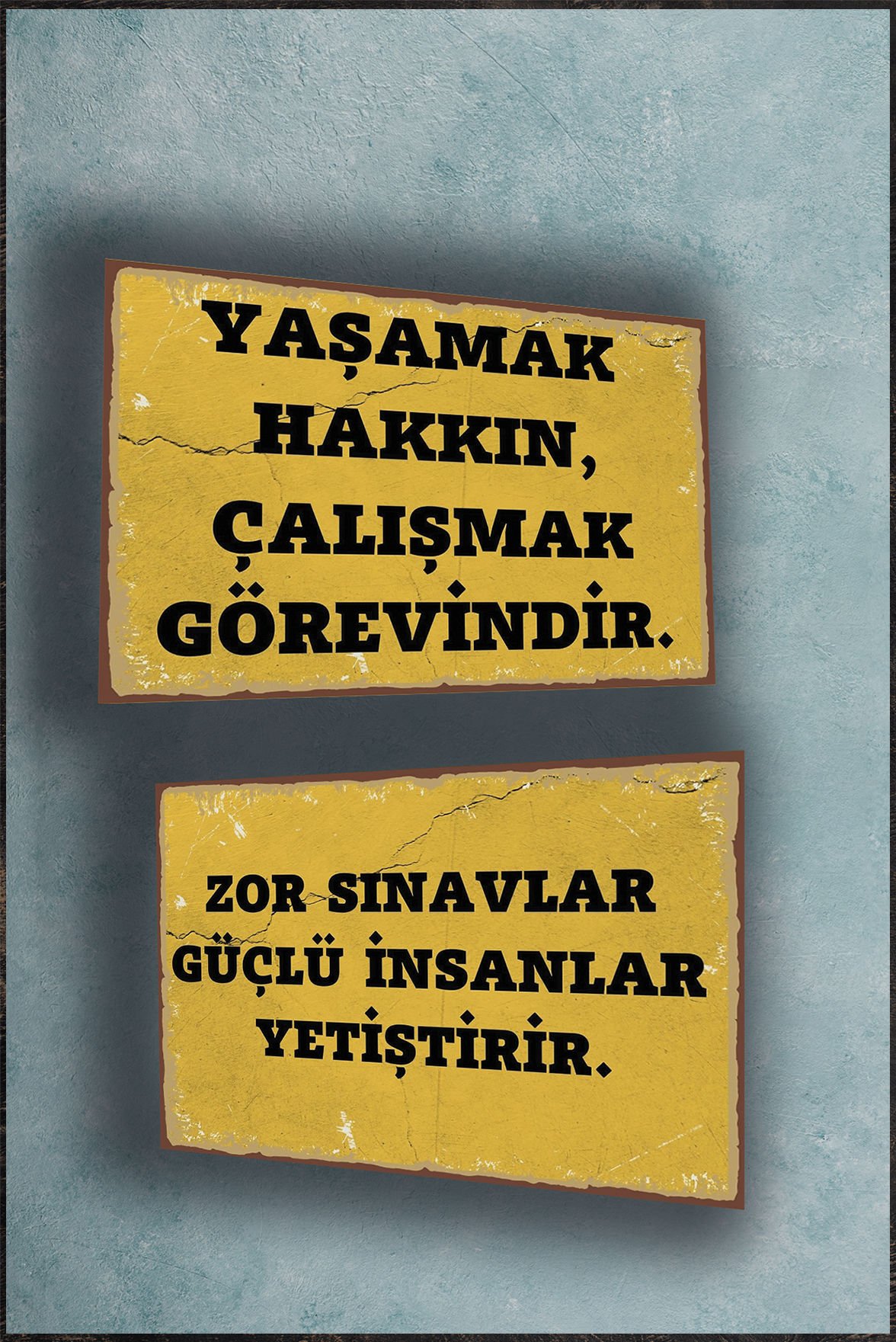 Retro Ahşap Poster