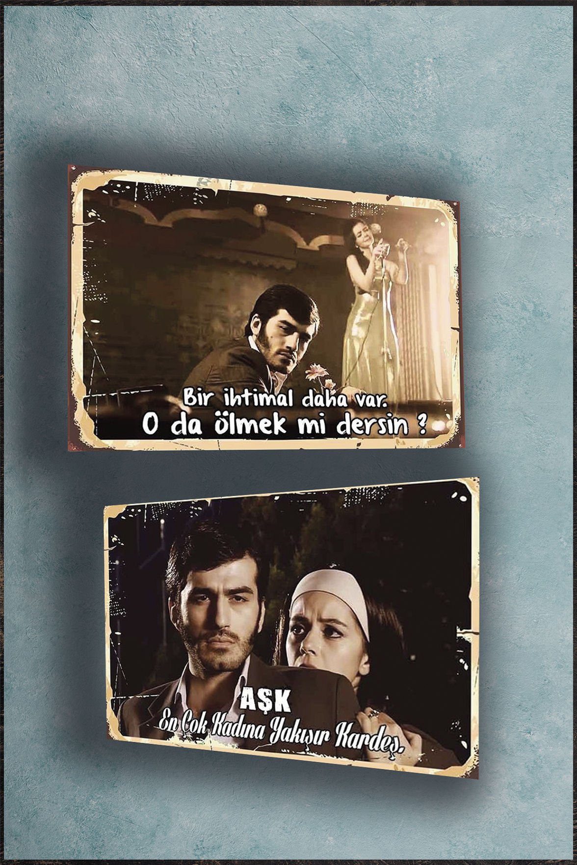 Retro Ahşap Poster