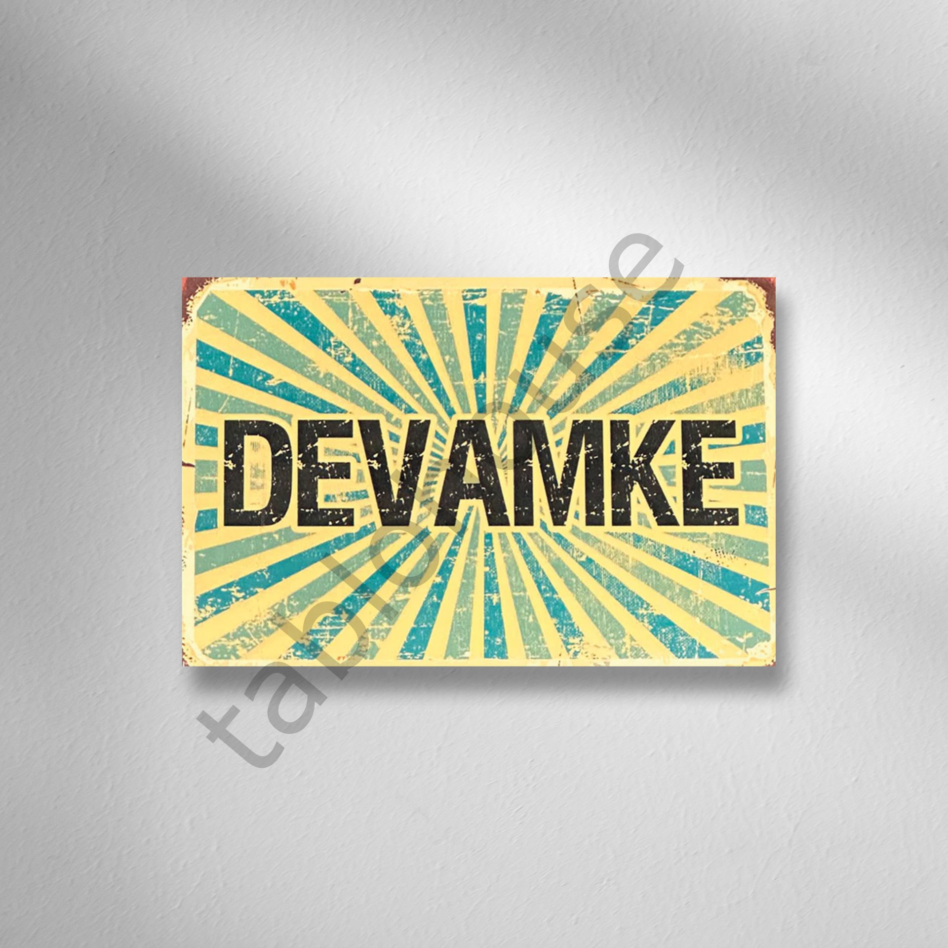 Devamke Retro Ahşap Poster