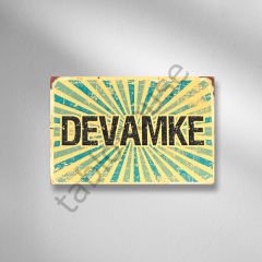 Devamke Retro Ahşap Poster