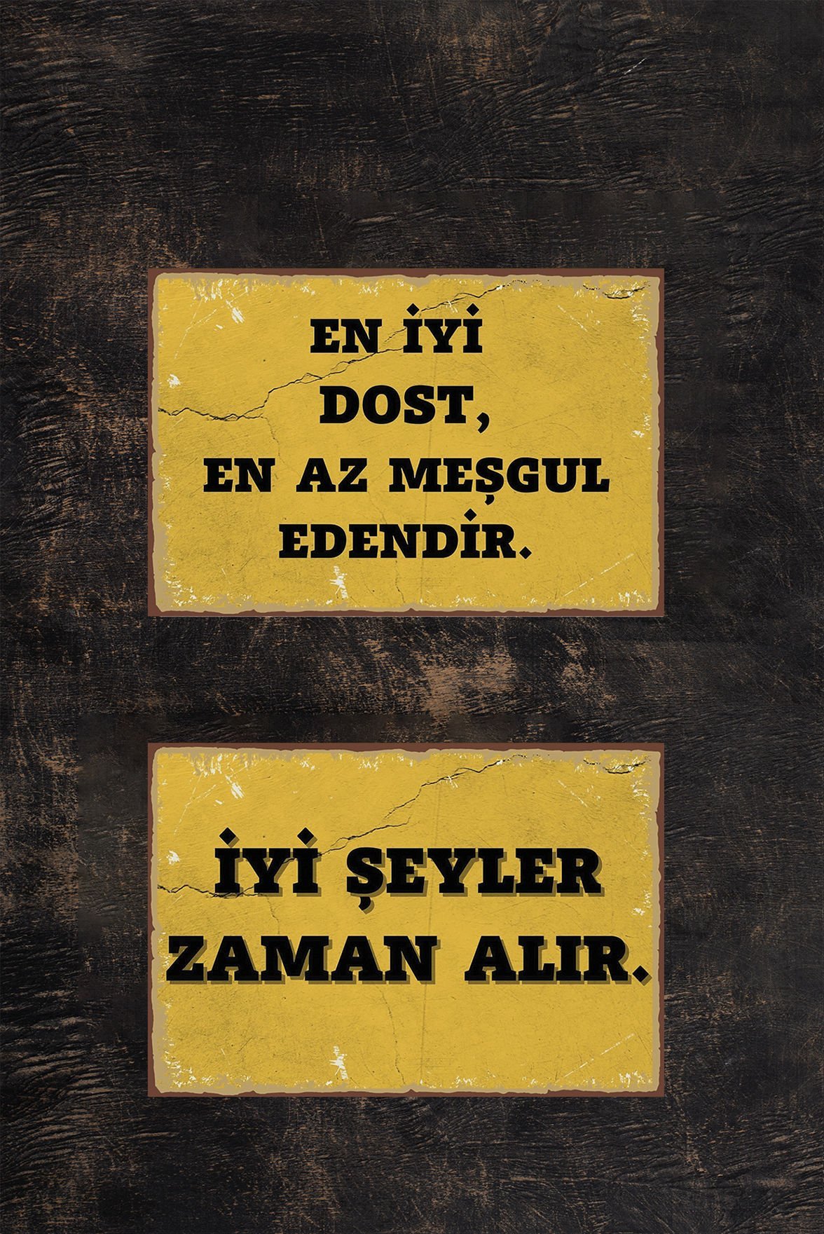 Retro Ahşap Poster