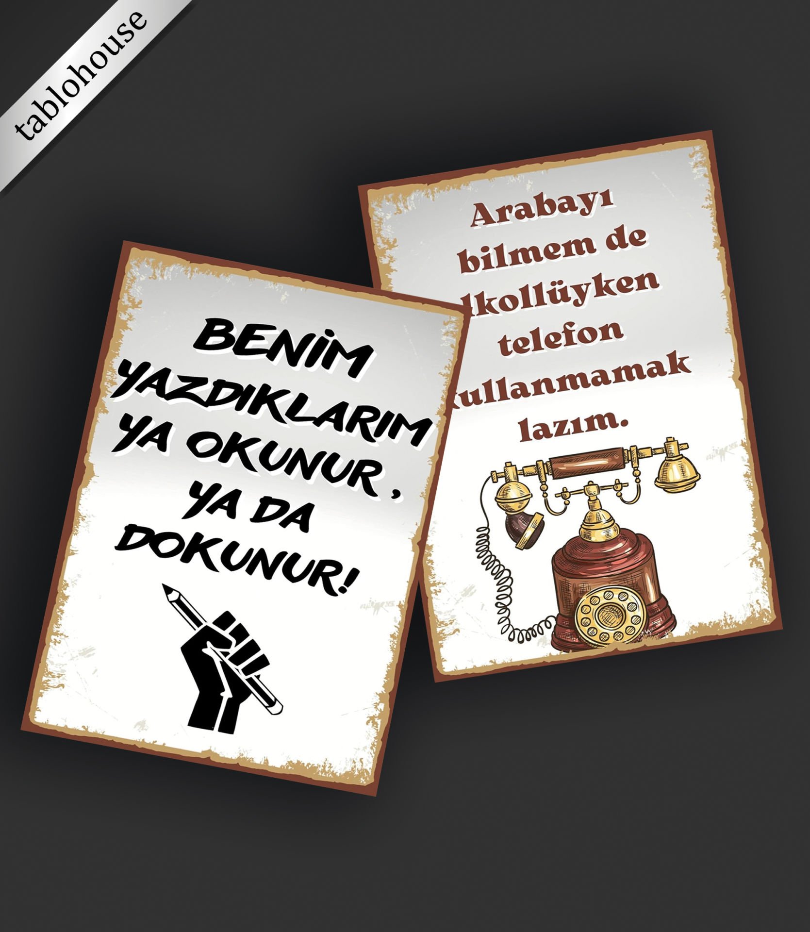 Retro Ahşap Poster