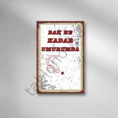Bak Ne Kadar Umurumda Retro Ahşap Poster