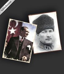 Mustafa Kemal Atatürk Retro Ahşap Poster