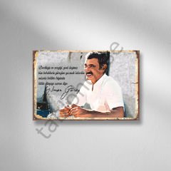 Yılmaz Güney Retro Ahşap Poster