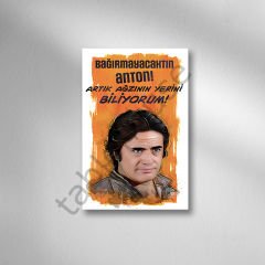 Cüneyt Arkın Retro Ahşap Poster