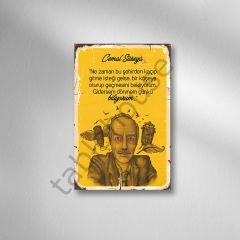 Cemal Süreya Retro Ahşap Poster