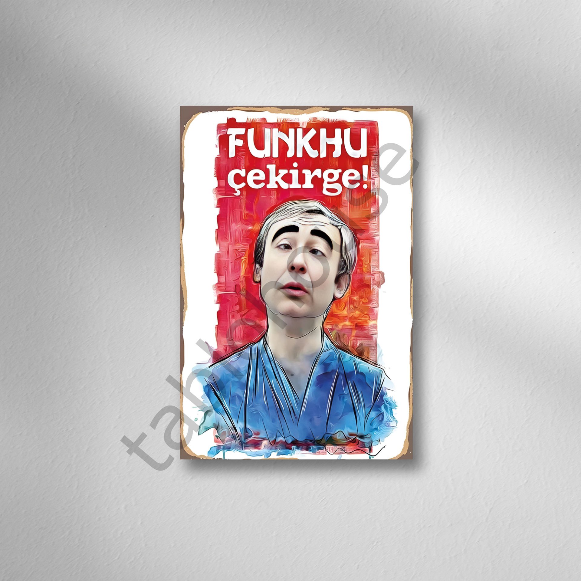 Çekirge Retro Ahşap Poster