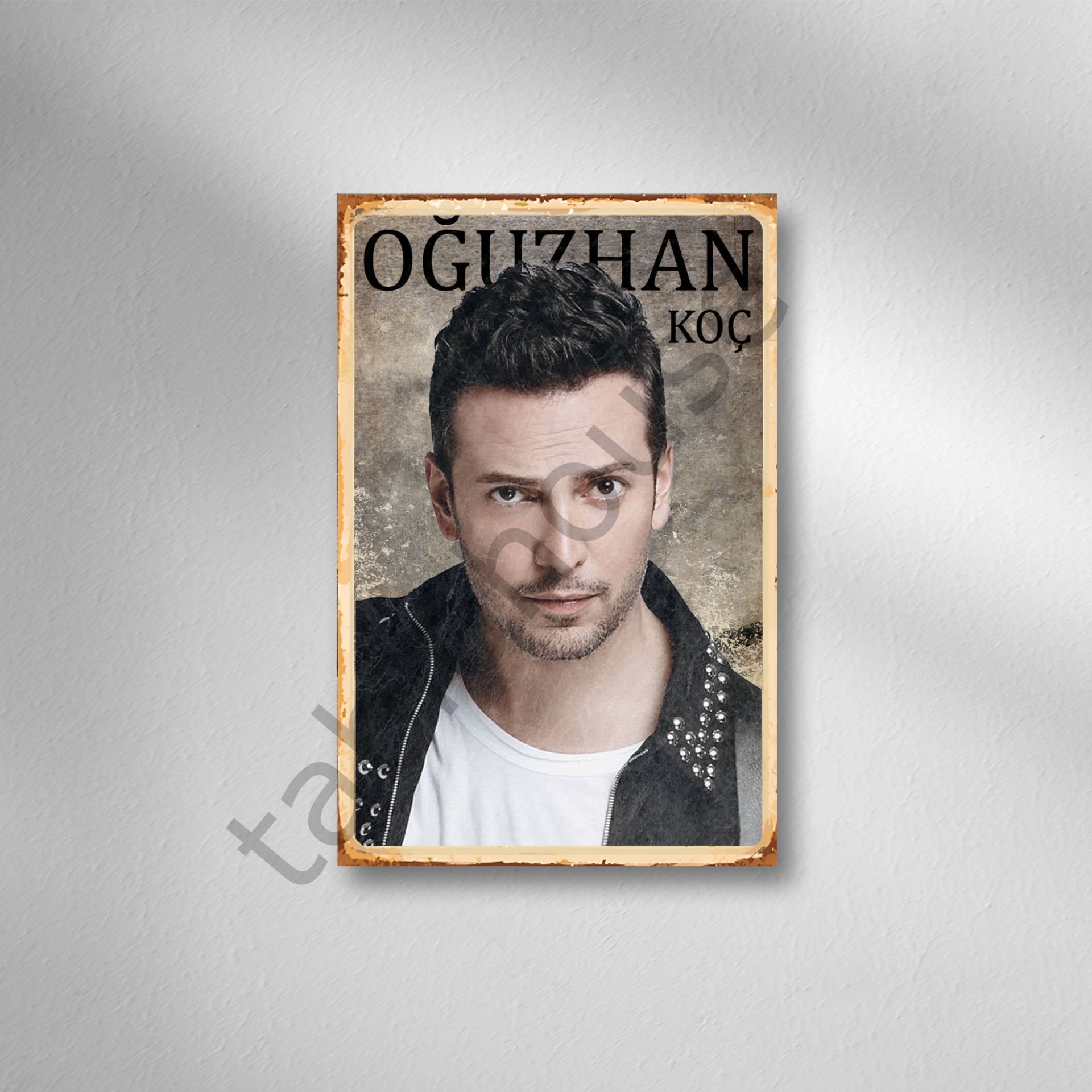 Oğuzhan Koç Retro Ahşap Poster