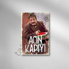 Açın Kapıyı Retro Ahşap Poster