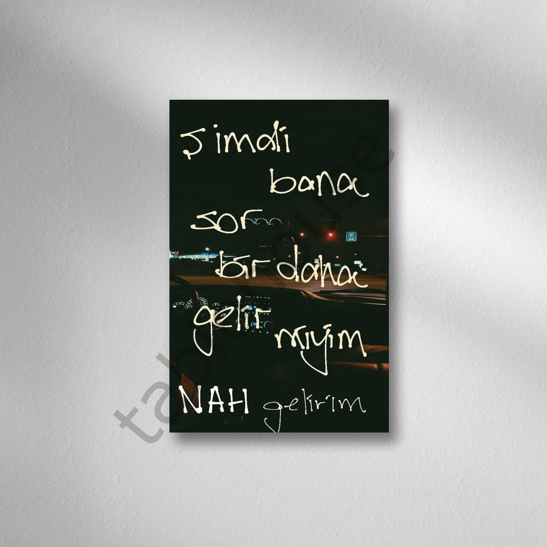 Şimdi Bana Sor  Retro Ahşap Poster
