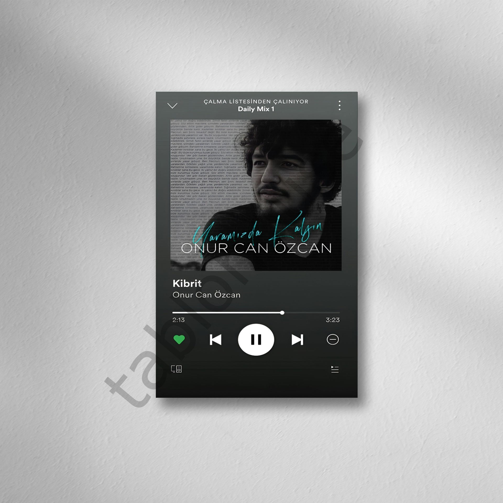 Onur Can Özcan Retro Ahşap Poster