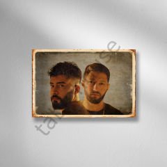 Burak ve Kurtuluş Retro Ahşap Poster